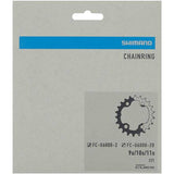 Shimano CUES FC-U6000-2 double chainring, 22T, for 36-22T gear setup, compatible with 11/10/9-speed mountain bikes.