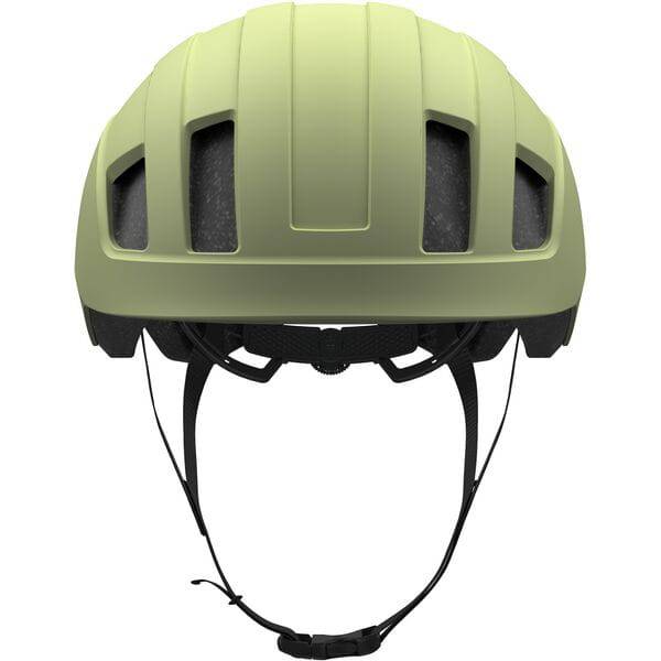 Lazer Verde KinetiCore cycling helmet in green, featuring sustainable design and NTA 8776 certification for safety.