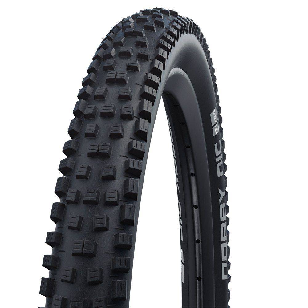 Schwalbe Nobby Nic Addix Performance Twinskin mountain bike tire for E-Bikes, featuring rugged tread and durable sidewalls.