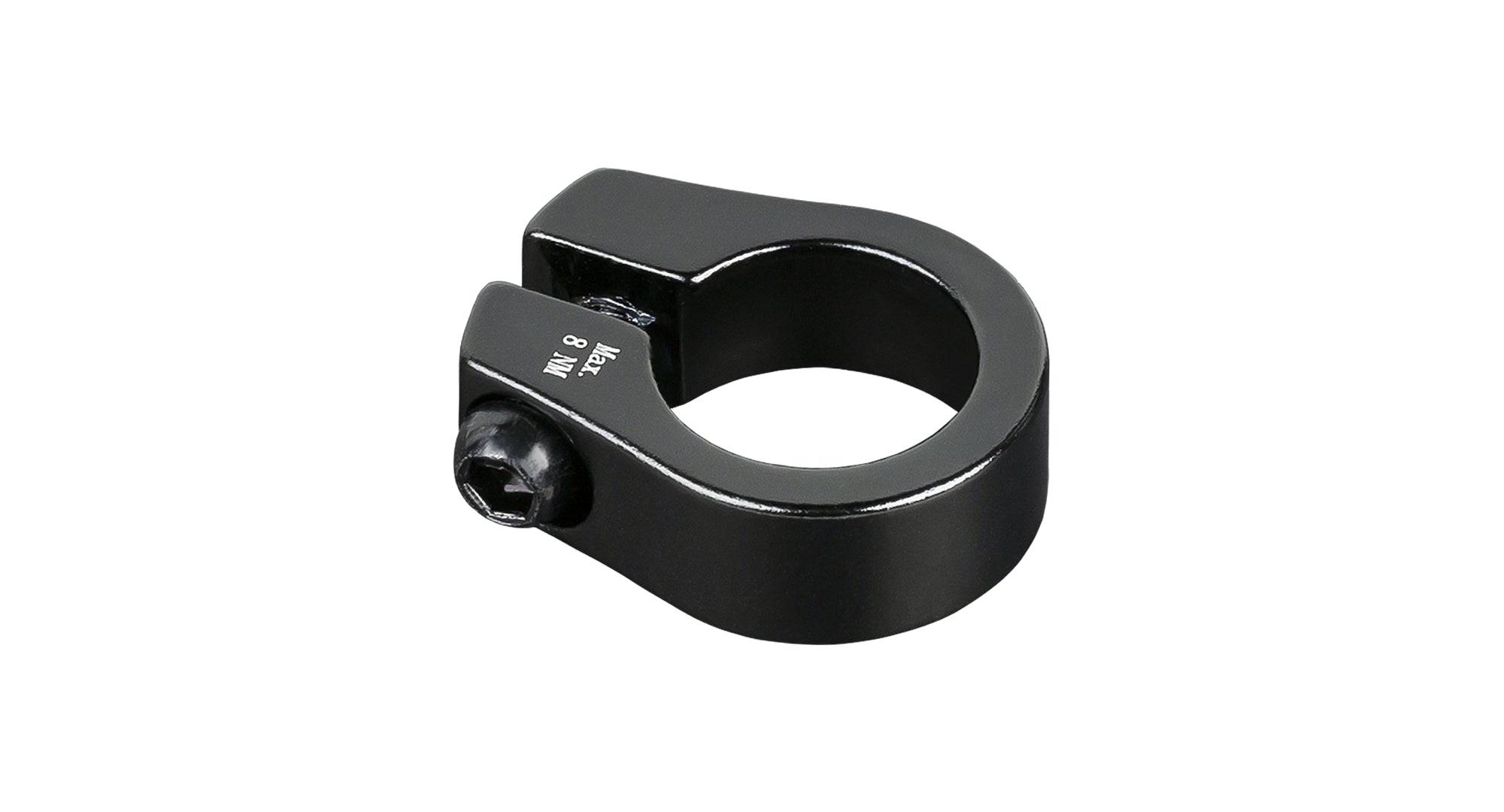 Trek kids bike seatpost clamp replacement component showing the clamp and hardware for a secure bike fit.