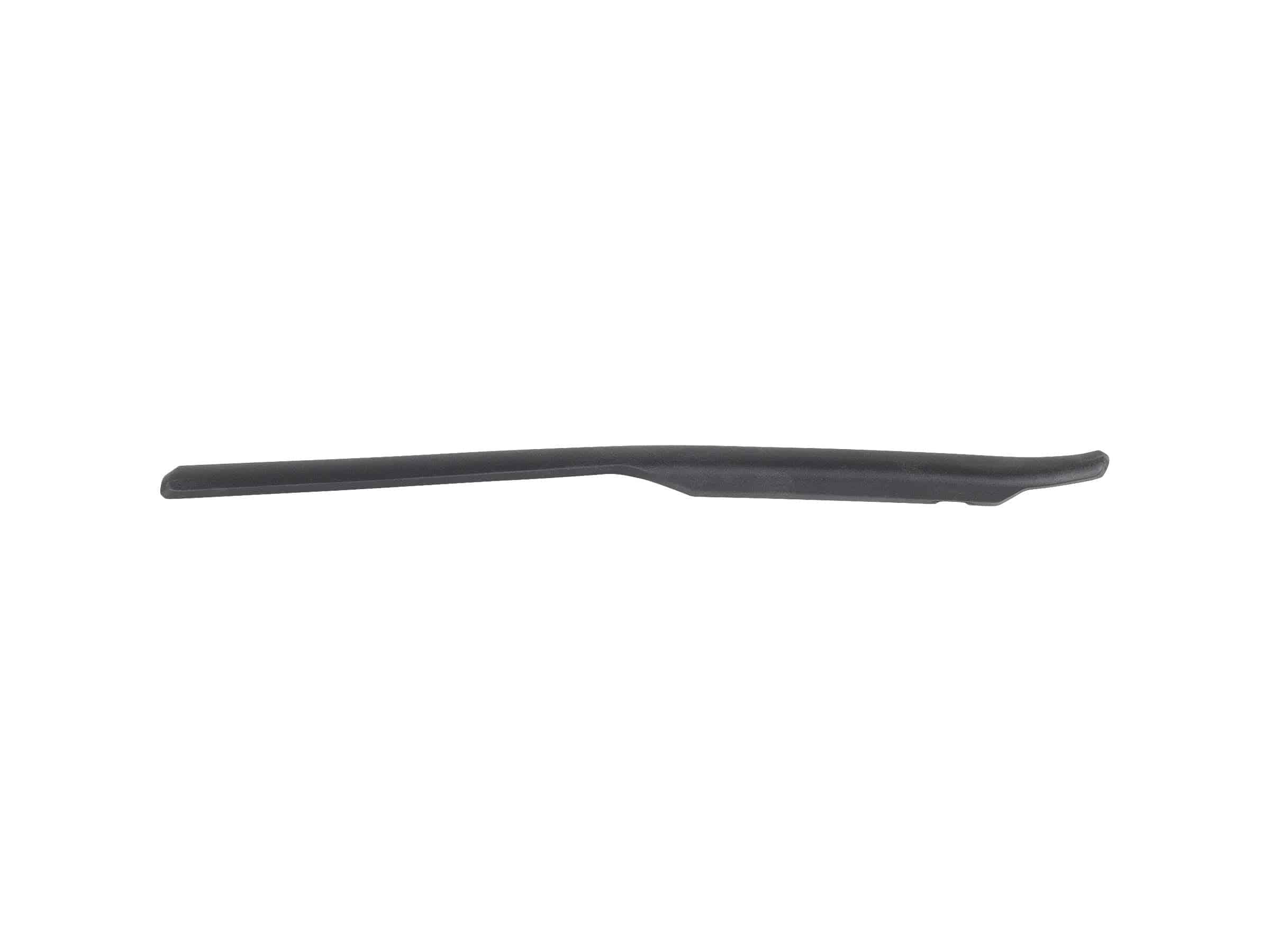 Trek 2023 Aluminum Rail Chainstay Armor in black, bike frame protection component for durable protection on bicycle chainstays.