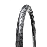 Maxxis Overdrive Maxx tyre with MaxxProtect and Silkworm puncture protection for all-weather riding, shown on bike wheel.
