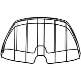 Basil Buddy Space Frame Black dog bike basket safety wire dome accessory attached to a bicycle for secure pet transport.