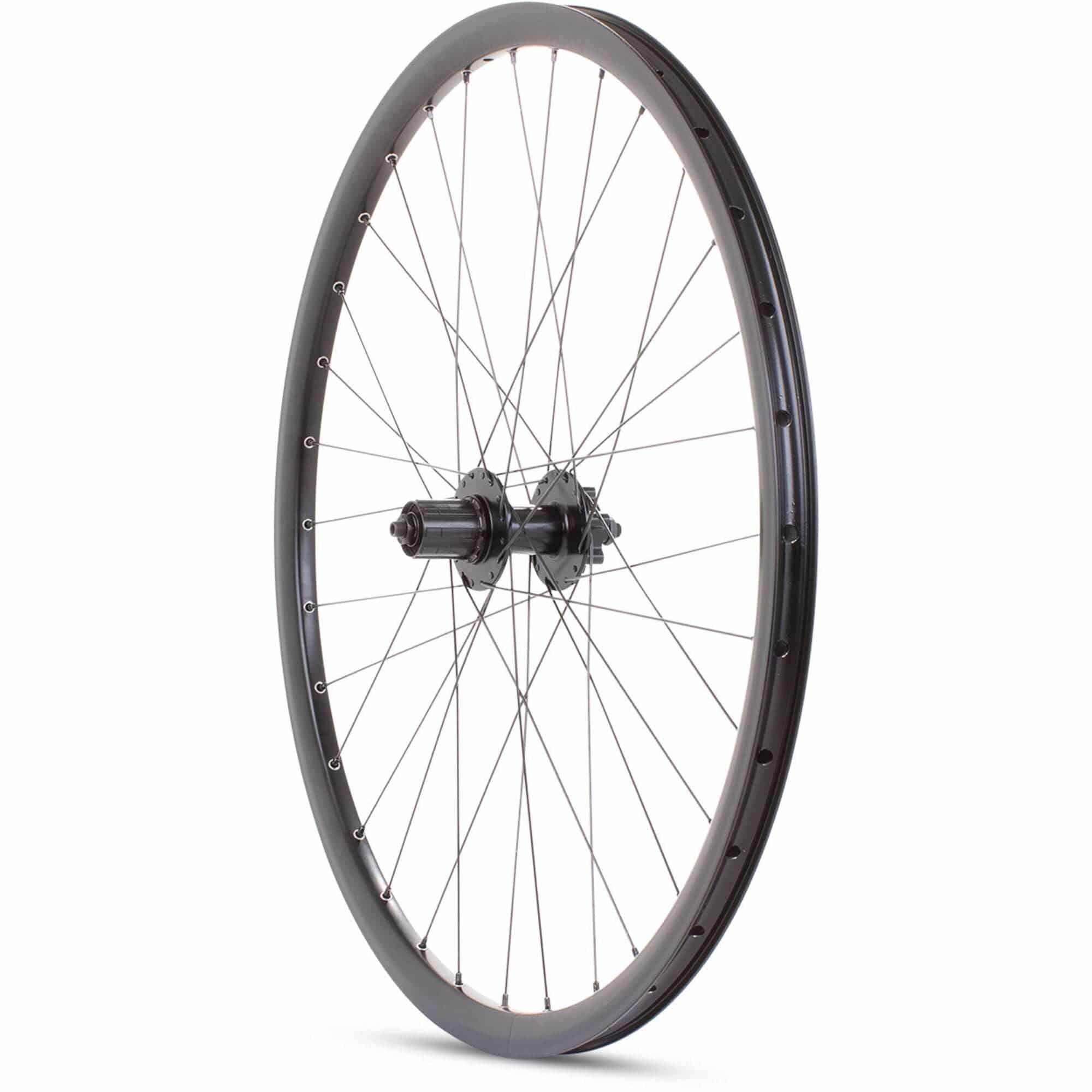 M Part Wheels Gravel MTB rear wheel with Shimano QC400 6B hub, QR 135mm, 650B 27.5 TLR rim, ready for off-road cycling.