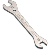 Park Tool CBW-1 caliper brake wrench with 8mm and 10mm open end for bike workshop maintenance, shown in the image.