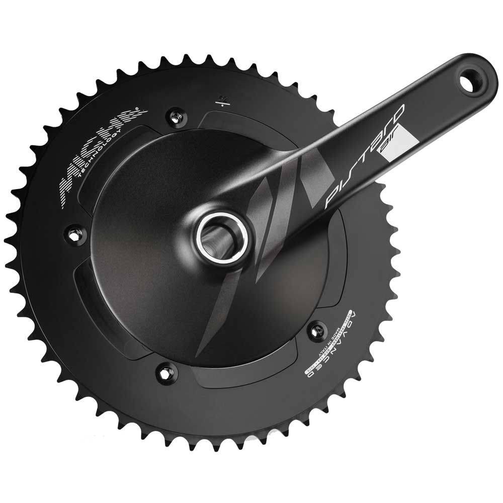Miche Pistard Air chainset cranks for track cycling, single-speed systems, showing silver crank arms and chainring details.