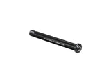 Bontrager Switch Lever front thru-axle, black, 139mm length, for bicycle front wheel component, detailed view of axle and lever.