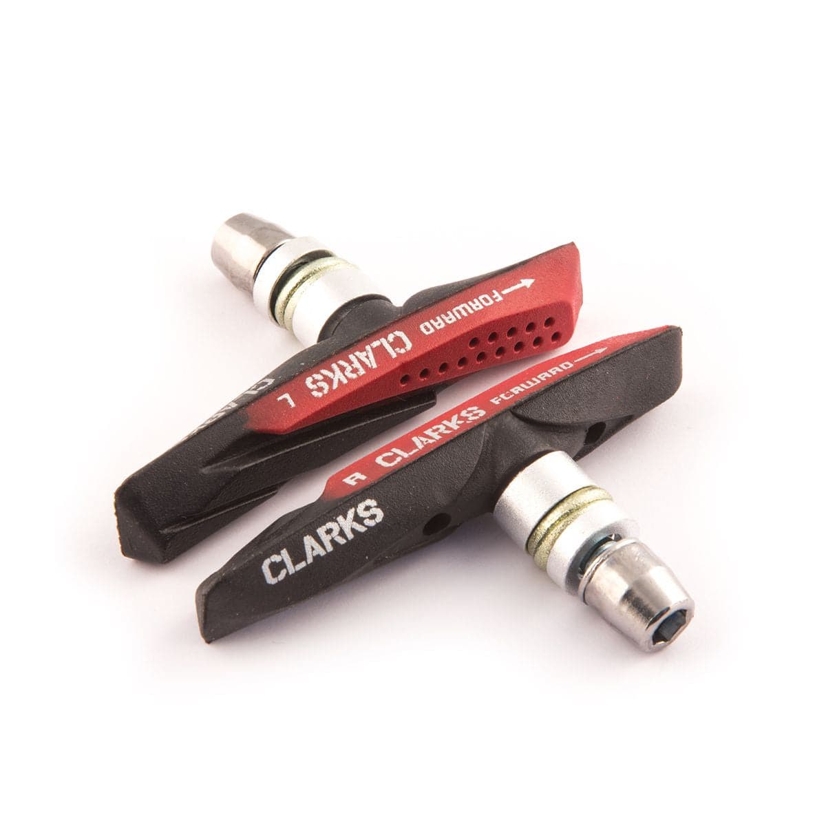 Clarks Elite MTB/Hybrid V-Brake Pads Integral Block w/Dual Compound Aqua-Glide Pads 72mm: | Swinnerton Cycles