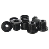 Race Face alloy chainring bolt and nut pack with Torx spares, showing black metal components for bike chainring installation.