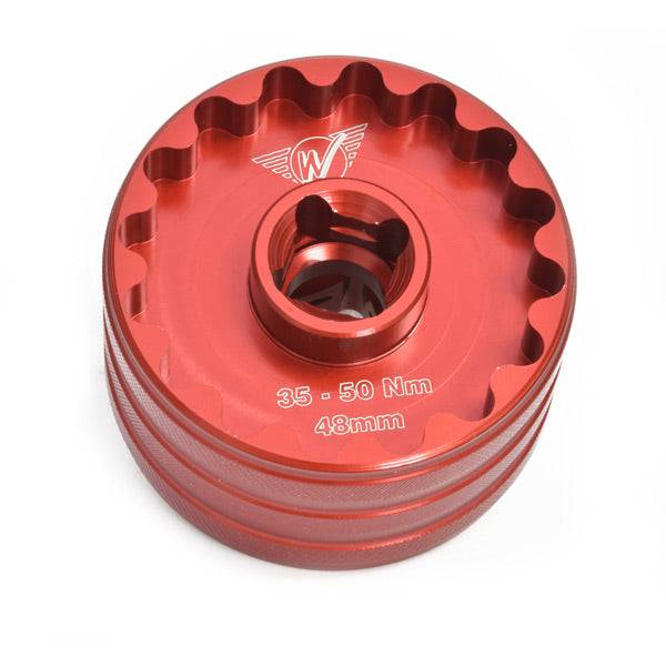 Wheels Manufacturing Bottom Bracket Tool 16-Notch with 3/8 Drive Adapter, workshop tool for 48.5mm and 44mm bottom brackets