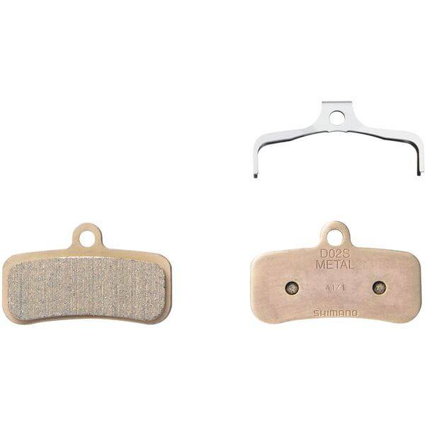 Shimano D02S-MX disc pads and spring, metal sintered pad, steel back | Swinnerton Cycles