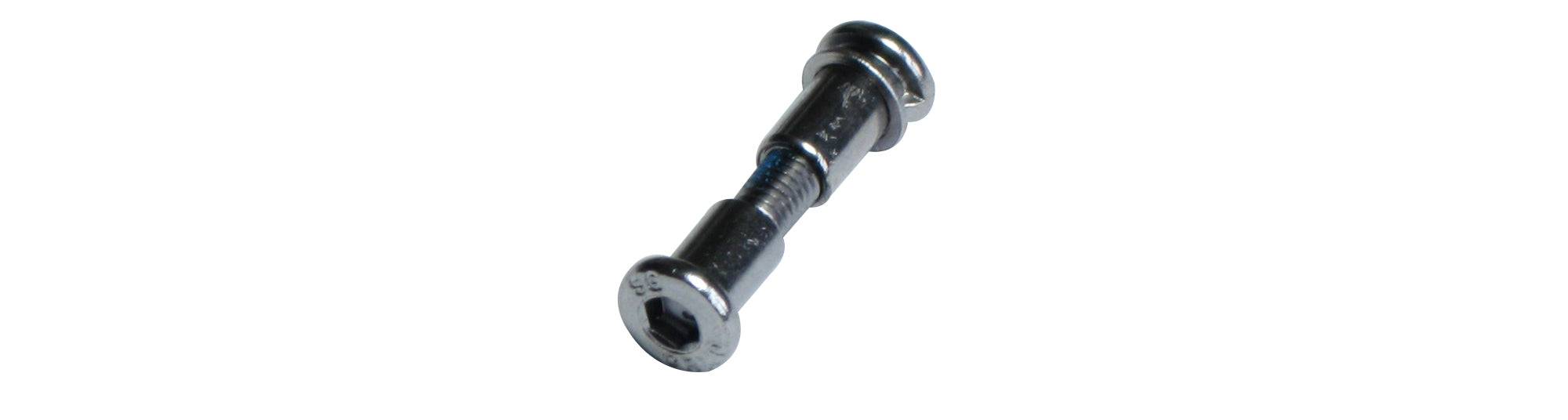 Trek pedal trailer hinge bolt and nut set, replacement components for bike trailer spares, shown in close-up.