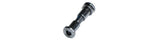 Trek pedal trailer hinge bolt and nut set, replacement components for bike trailer spares, shown in close-up.