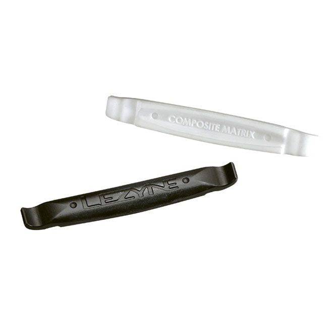 Lezyne Matrix tyre levers pair for bike puncture repair, durable workshop tools for safe and easy tyre removal and installation.
