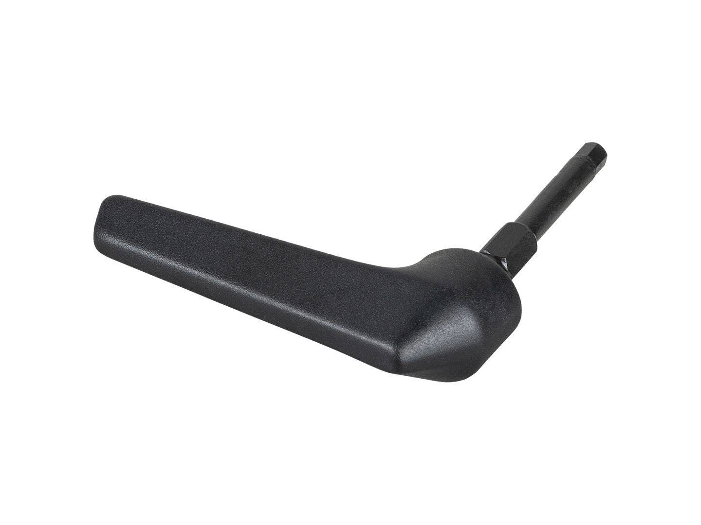 Bontrager Switch Lever Pro tool in black for 4mm and 6mm axle wheel adjustments, ideal for bike component maintenance