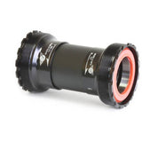 Wheels Manufacturing T47 inboard bottom bracket with ABEC-3 bearings for 29mm SRAM DUB cranks, shown installed in bicycle frame.