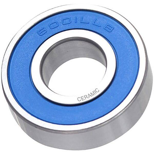 M Part ceramic bearing 6001 LLB for bicycle wheels, featuring low friction and durability, shown in a close-up image.
