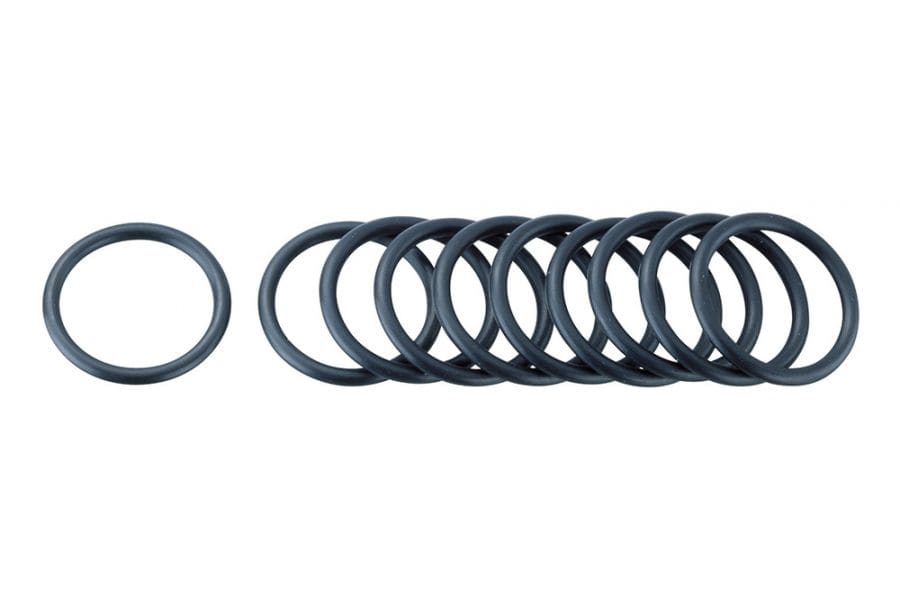 Topeak Race Rocket Rebuild Kit for pump repair and maintenance, featuring black replacement parts and accessories.
