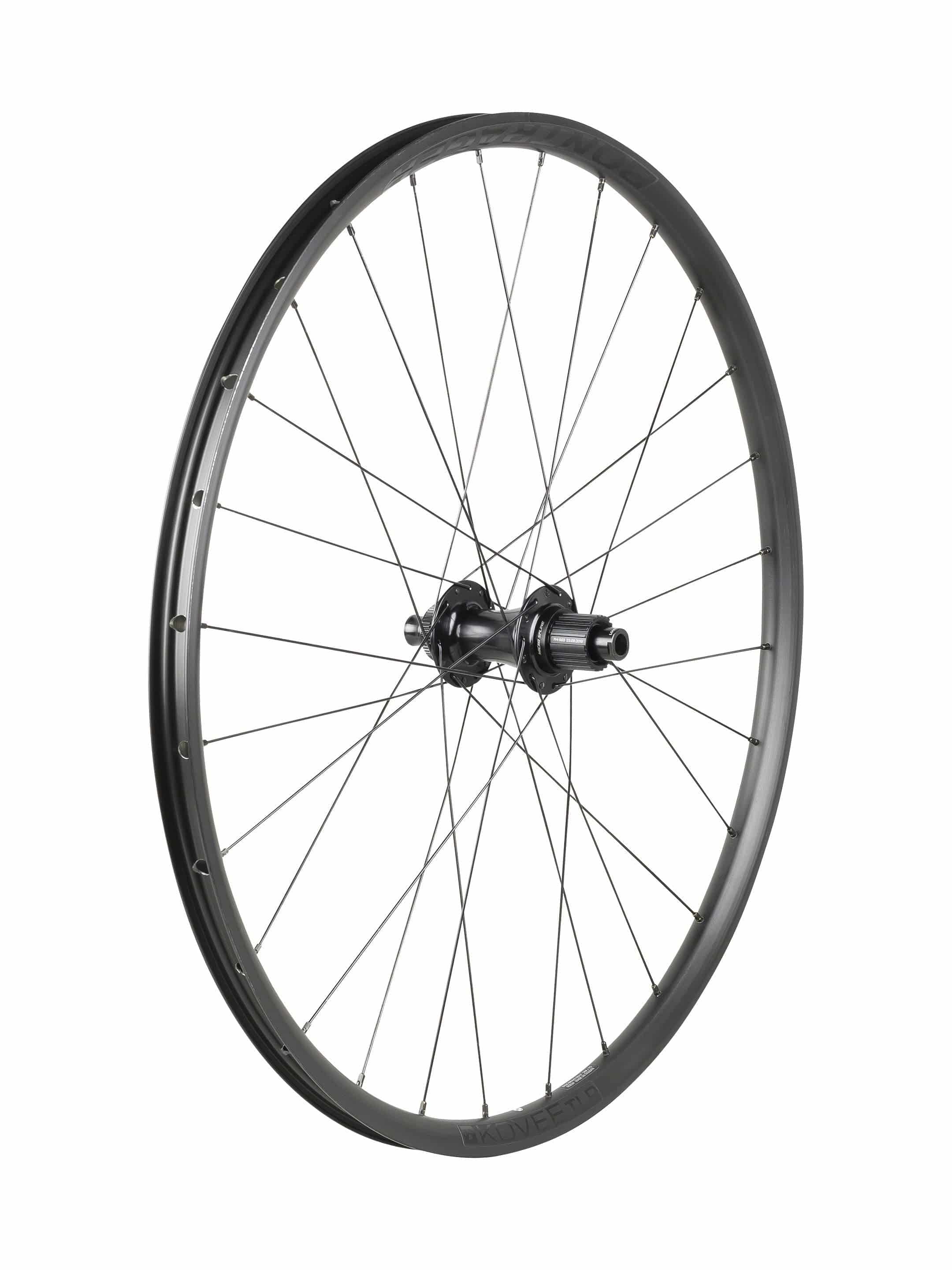 Bontrager Kovee TLR Boost 28-hole 27.5-inch mountain bike wheel with centerlock disc and tubeless-ready design.