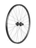 Bontrager Kovee TLR Boost 28-hole 27.5-inch mountain bike wheel with centerlock disc and tubeless-ready design.