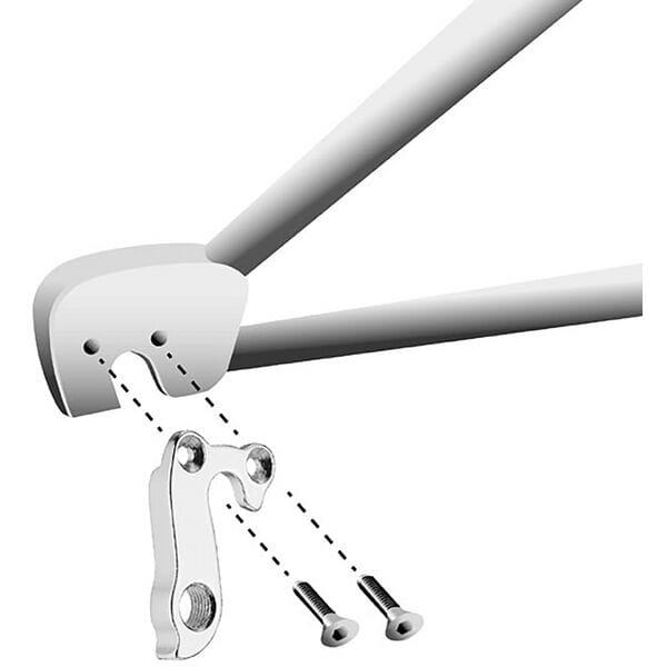 M Part gear hanger for Ghost, Hercules, Winora bikes, durable replacement component for bike gear systems.