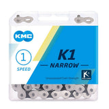 Kmc K1 Narrow Silver 100L Chain | Swinnerton Cycles