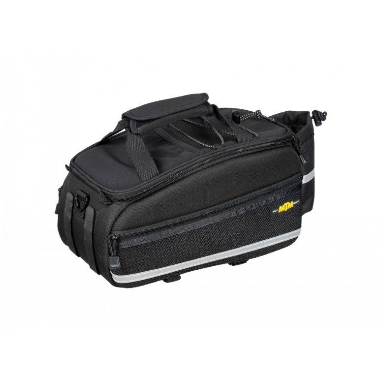 Topeak MTM TrunkBag EX black bike rack bag with water bottle holder, weather-resistant 8L cycling accessories for bikes