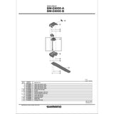 Shimano BM-E6000 brake harness assembly, 1000mm length, genuine replacement component for bike braking systems.