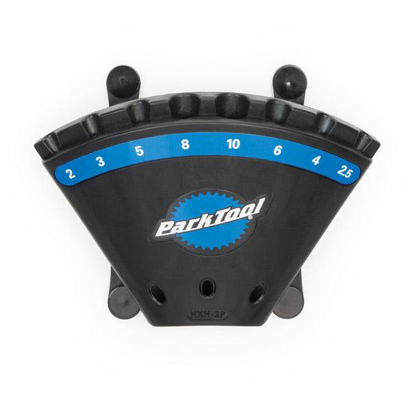 Park Tool HXH-2P wall mount holder for P-handle hex wrenches, designed for organized workshop storage and easy access.