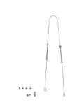 Bontrager NCS 55mm alloy front fender strut kit in grey for bikes, showing the lightweight metal components on a bike.