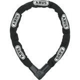 ABUS 1010/85 City Chain Lock in black with textile sleeve, secure bike lock accessory for urban cycling protection