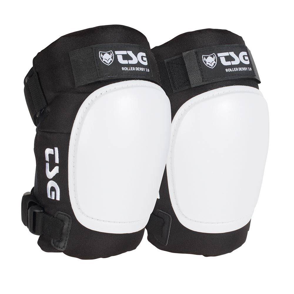 TSG Derby 3.0 knee pad for roller derby, ergonomic fit with secure straps, black protective gear for athletes