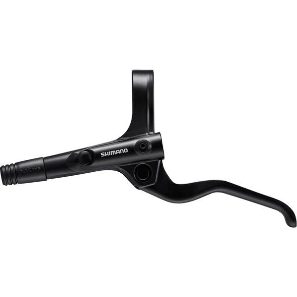 Shimano Altus BL-MT201 left-hand black brake lever with adjustable reach, designed for mountain bike components.