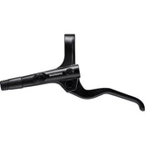 Shimano Altus BL-MT201 left-hand black brake lever with adjustable reach, designed for mountain bike components.