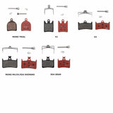 Hope All Weather Compound Disc Brake Pads for bicycle components, showing the brake pad set with detailed friction material.