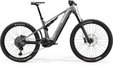 Merida eOne-Sixty 675 electric mountain bike with Shimano EP801 motor and 750Wh removable battery, shown outdoors