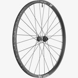 DT Swiss XMC 1200 29-inch front wheel with 30mm carbon rim and BOOST axle for mountain biking components.