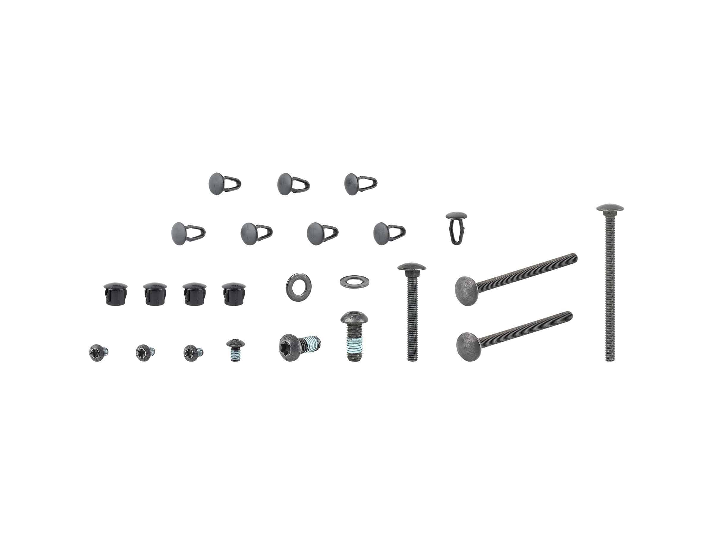 Trek Fetch+ 4 front cover assembly hardware kit in black for e-bike maintenance components.
