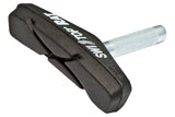 Pair of SwissStop Rat Full Black Original Black cantilever brake pads for bicycle braking components.
