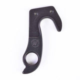 Wheels Manufacturing replaceable derailleur hanger dropout for bike frames, component part in silver with mounting holes