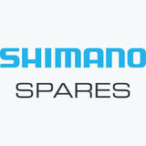 Shimano FH-MT400 bike hub axle, 142mm replacement part for Shimano wheel components, shown installed on a bike wheel.