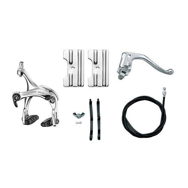 Dia-Compe Track Brake Set with BRS 101 dual pivot caliper and adaptor plate, showcasing bike components for reliable braking performance.
