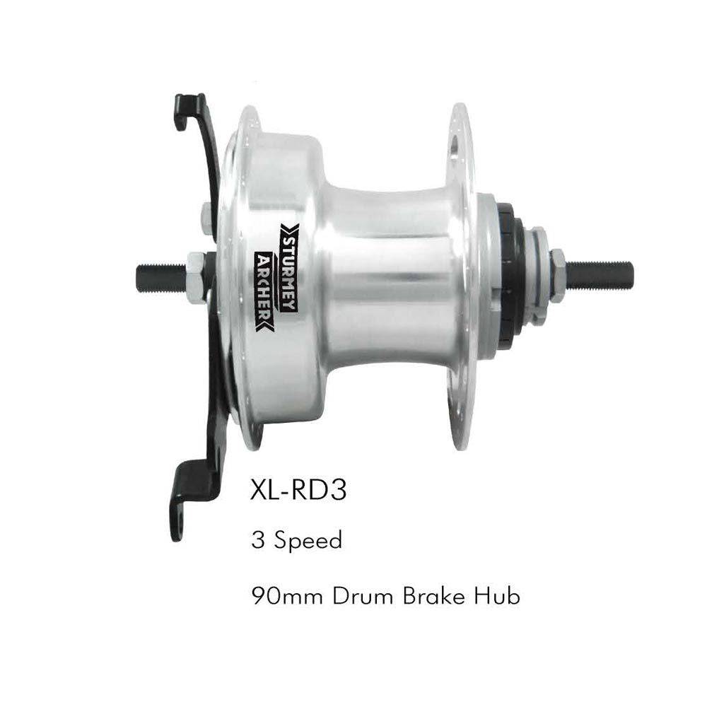 Sturmey Archer S30 3-speed gear hub with high polish hubshell, 117mm or 127mm spacing, bicycle components.