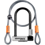 Kryptonite Kryptolok Mini U-Lock with 4ft Flex Cable and FlexFrame bracket, Sold Secure Gold security accessory for bikes.