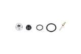 Topeak JoeBlow Ace DX pump rebuild kit in black and silver, includes accessories for maintenance and repair of bike pumps.