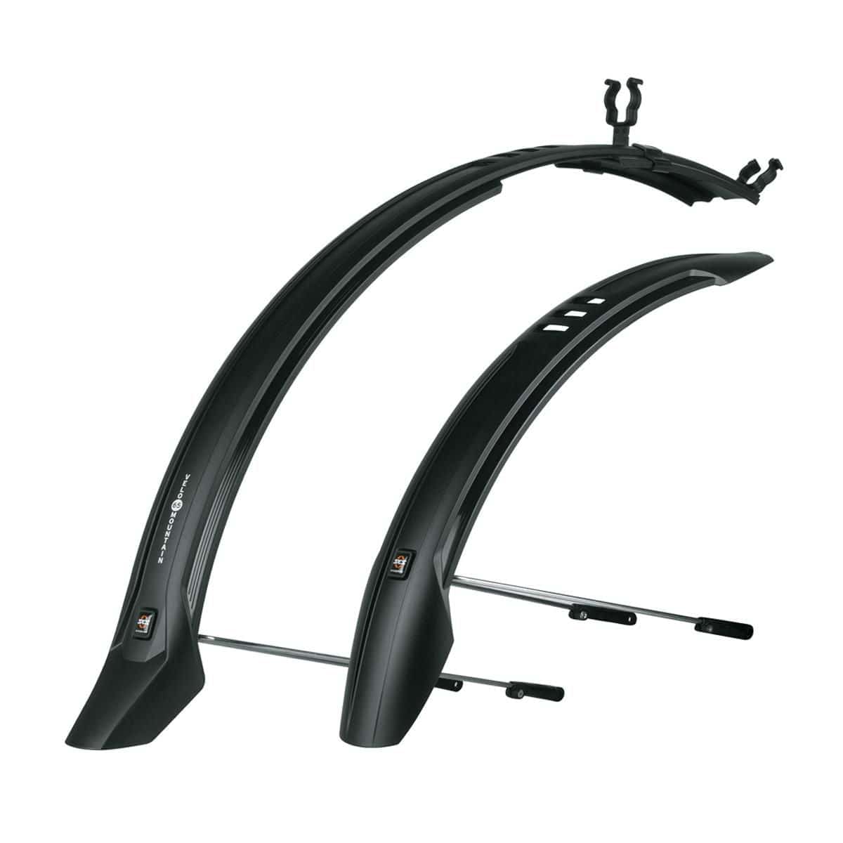 SKS Velo 65 mountain bike mudguard set with U-stays for 29-inch wheels, 65mm width, designed for off-road cycling accessories