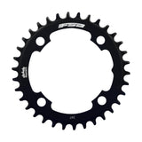 FSA Megatooth MTB 1x11 chainring in black, CNC aluminum, narrow-wide 34T with 4-hole mounting for mountain bike components