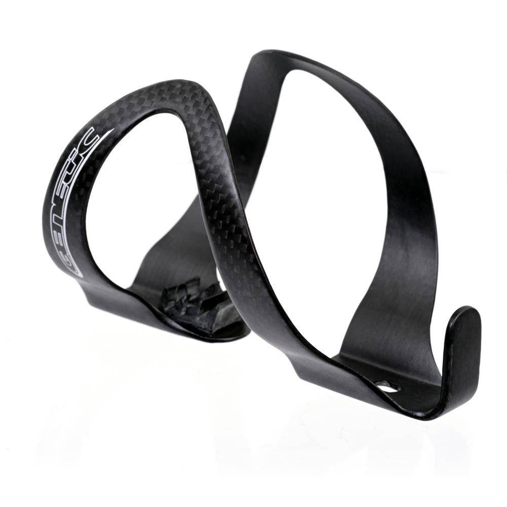 Genetic Karyotype carbon fiber bottle cage for road and MTB bikes, lightweight bike accessory with sleek design.