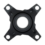 FSA Yamaha ebike spider for PW cranksets, compatible with 104/64mm BCD, showing the black alloy component with bolt holes.