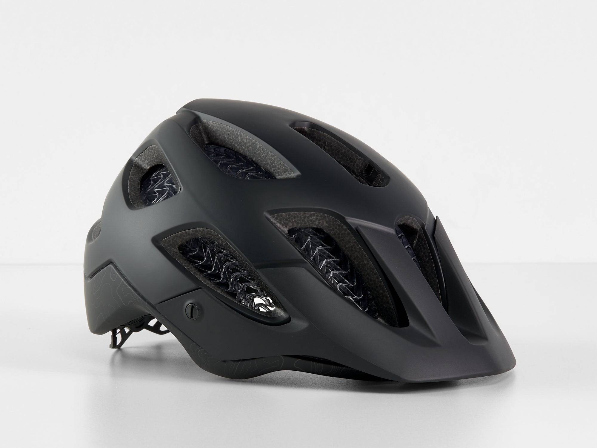 Bontrager Blaze WaveCel mountain bike helmet with Boa fit system and Blendr mount, shown from the front with adjustable straps.